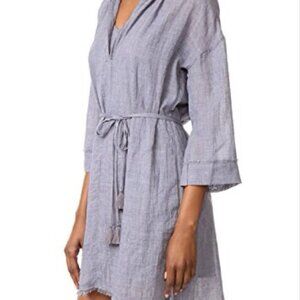 Skin Emerson Lightweight Haze Blue Tunic Dress Caftan Coverup Size 0 Resort